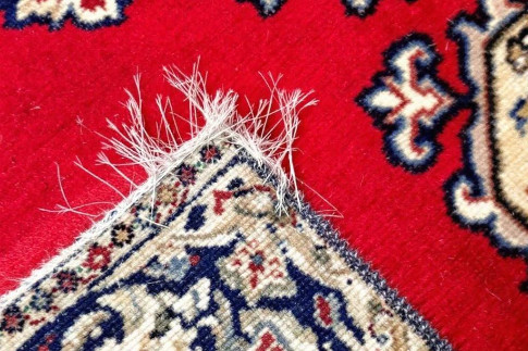 Rug moth damage and repair