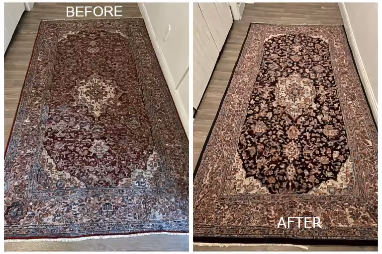 Flooded Rug Cleaning before and after body