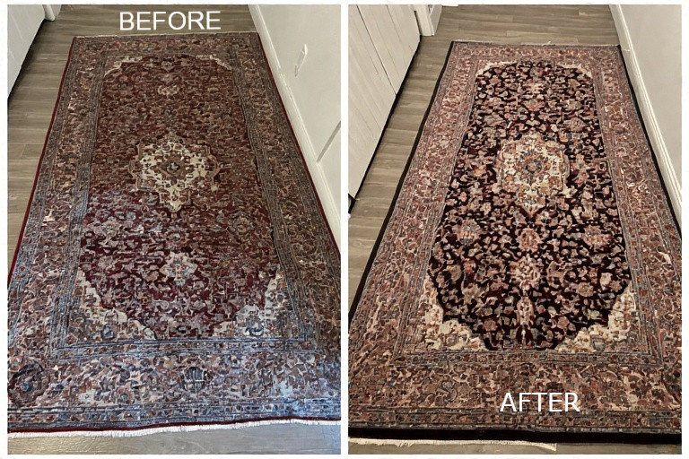 Flooded Rug Cleaning before and after body